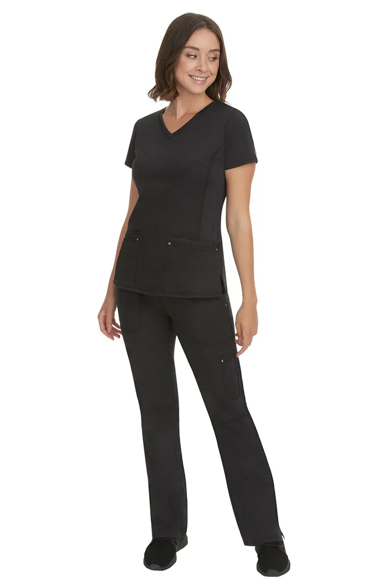 Purple Label Women's Yoga Scrub Set | Black