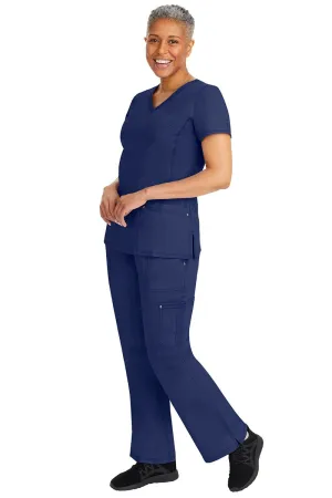 Purple Label Women's Yoga Scrub Set | Navy Blue