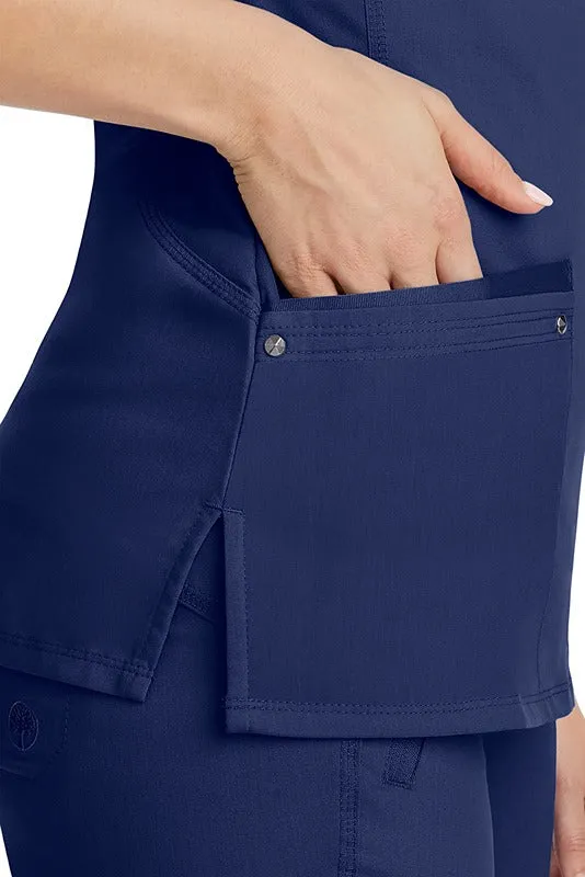 Purple Label Women's Yoga Scrub Set | Navy Blue