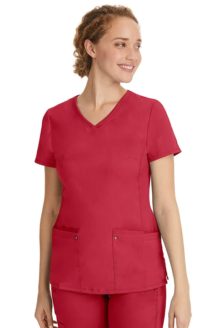 Purple Label Women's Yoga Scrub Set | Red