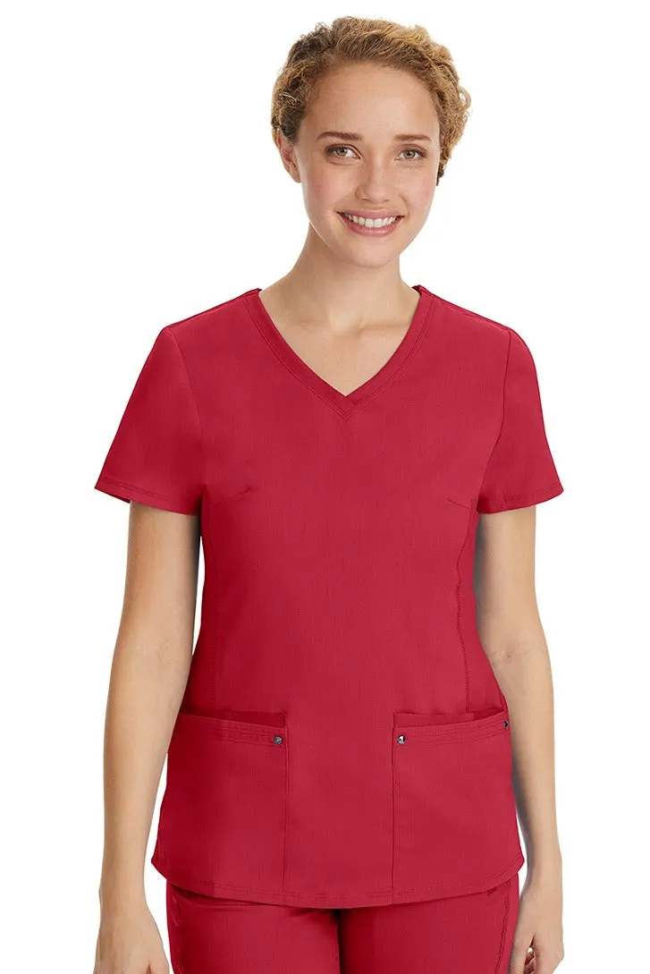 Purple Label Women's Yoga Scrub Set | Red
