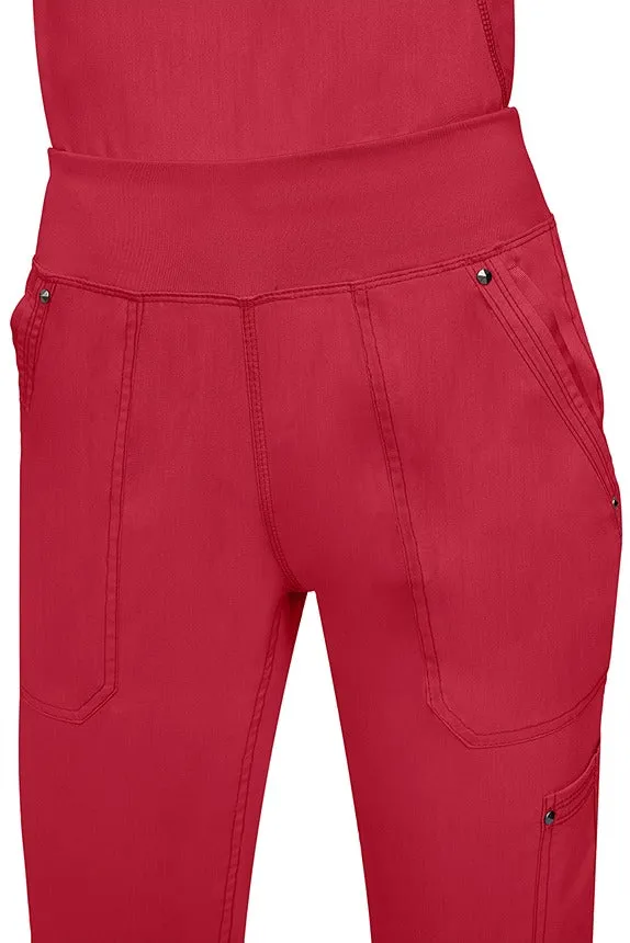 Purple Label Women's Yoga Scrub Set | Red