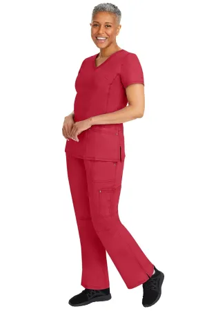 Purple Label Women's Yoga Scrub Set | Red