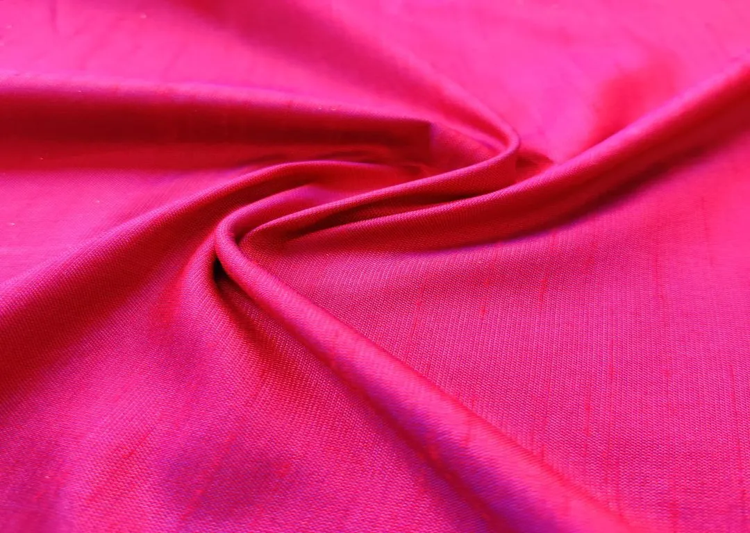 Purple Magenta Dual Shade Plain Zorba Silk Fabric