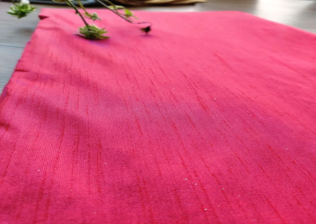 Purple Magenta Dual Shade Plain Zorba Silk Fabric