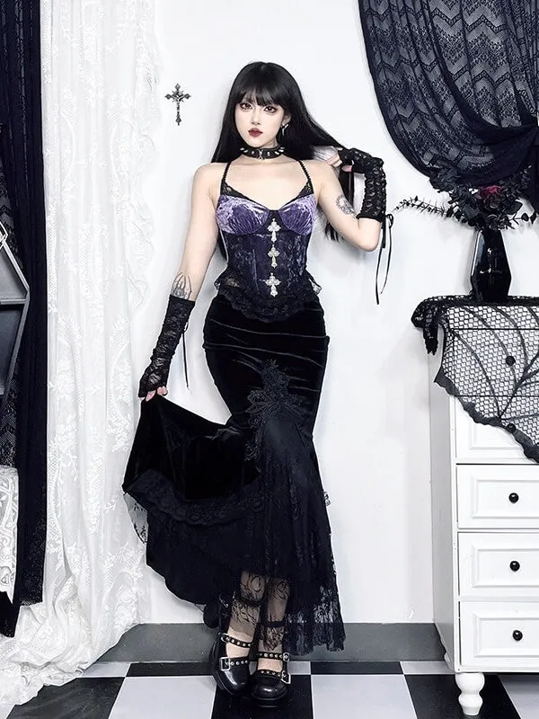 Purple vintage goth camisole
