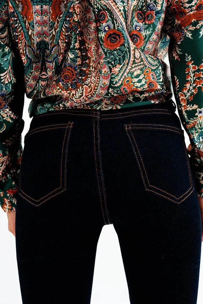 Q2 - Original Super Skinny Fit Jeans in Dark Blue Wash
