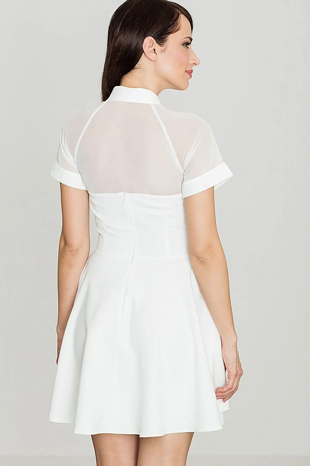 "Lenitif" Sheer Mesh Top Short Dress - Elegant Charm for Every Occasion