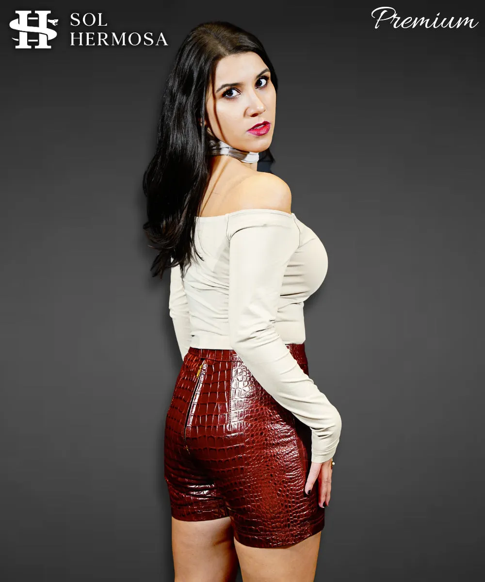 Real Leather Shorts For Women