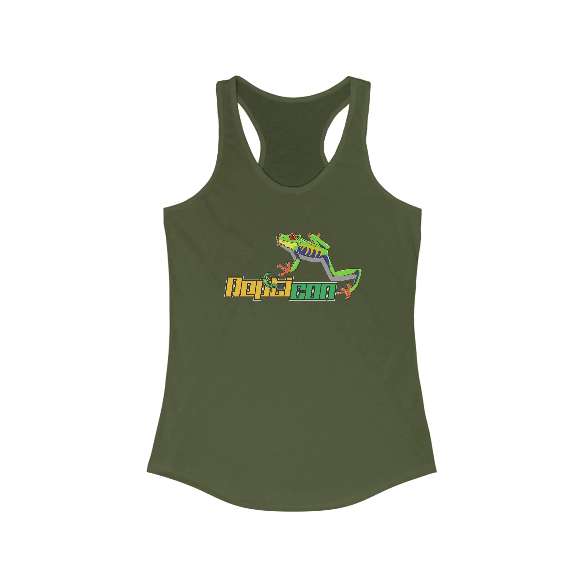 Repticon Women's Ideal Racerback Tank w/ Red Eyed Tree Frog