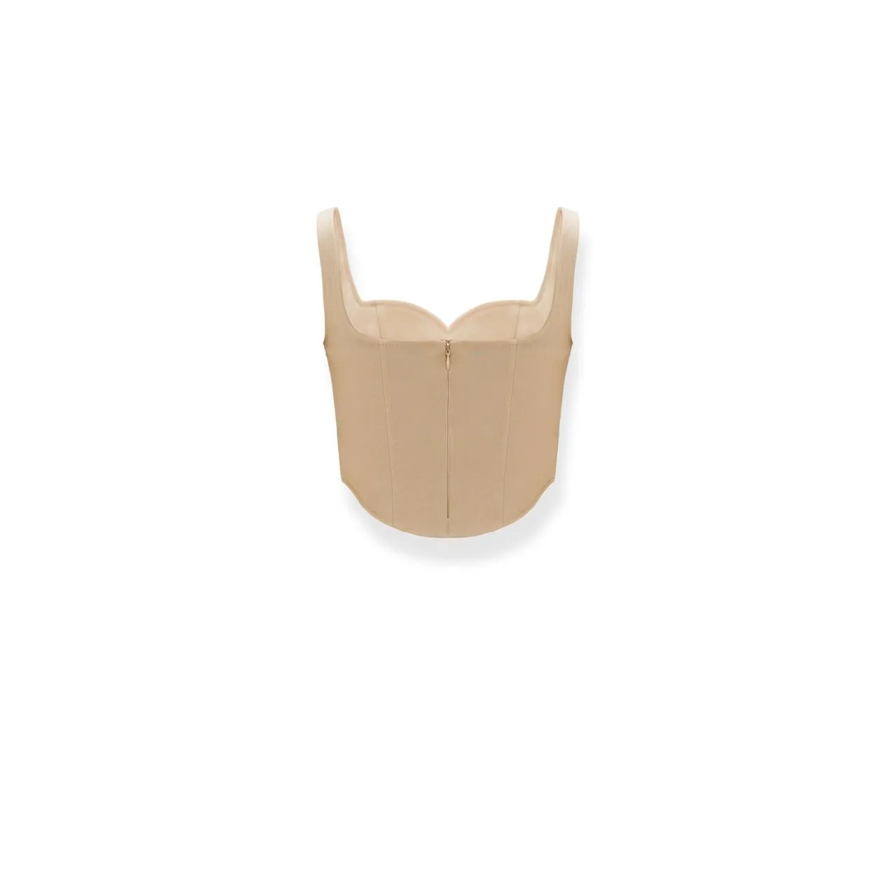 Restrain Square Neck Wide Shoulder Camisole Beige