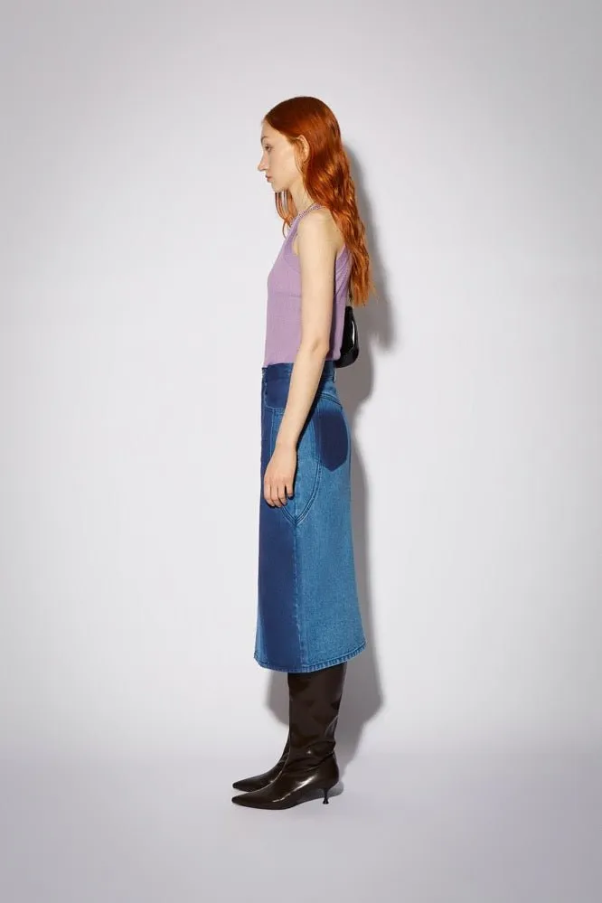 Rib Knit Vest with Square Neck in Light Purple
