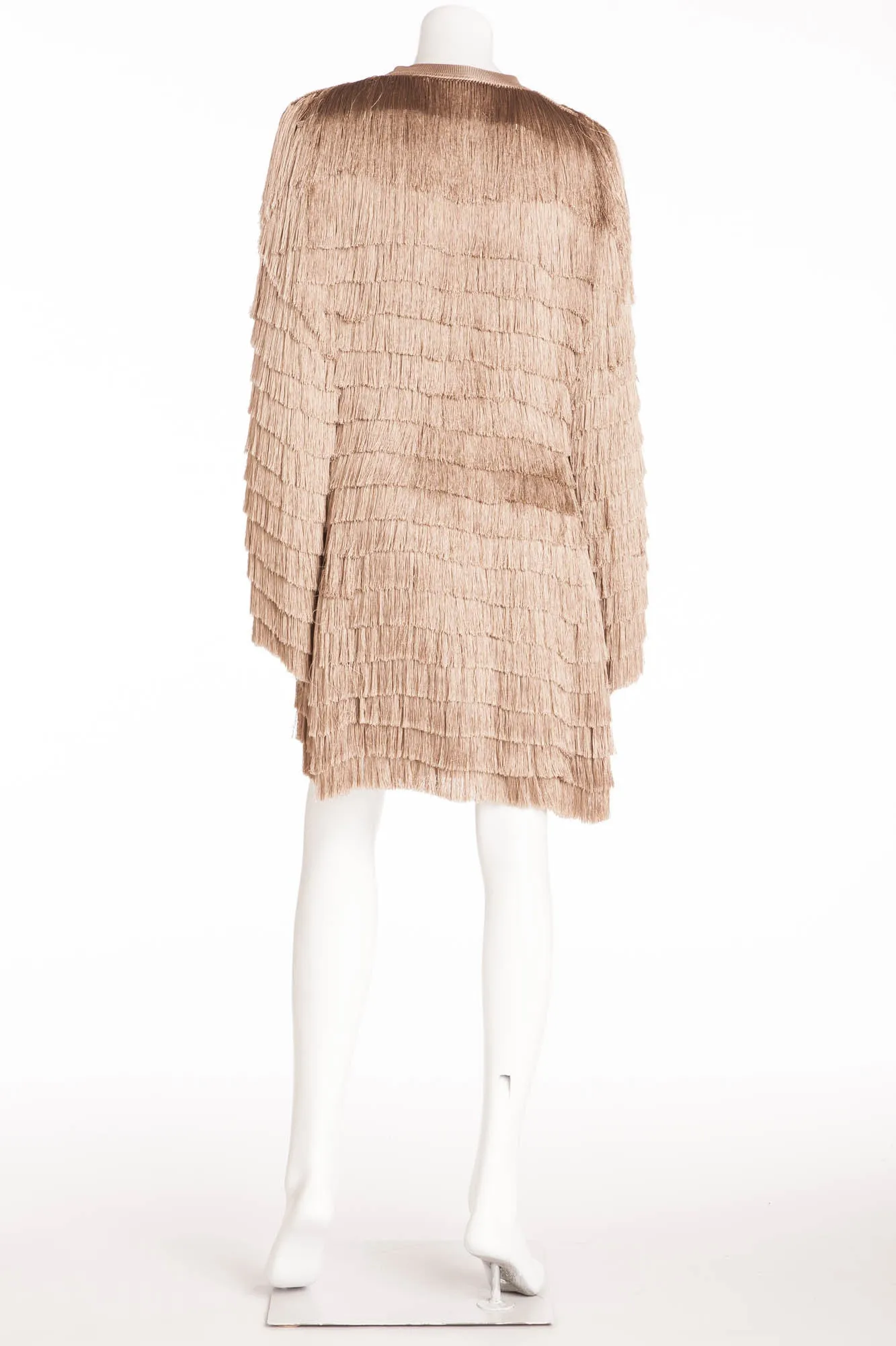 Roberto Cavalli - Beige Smooth Fringe Front Clasp Jacket - IT 40