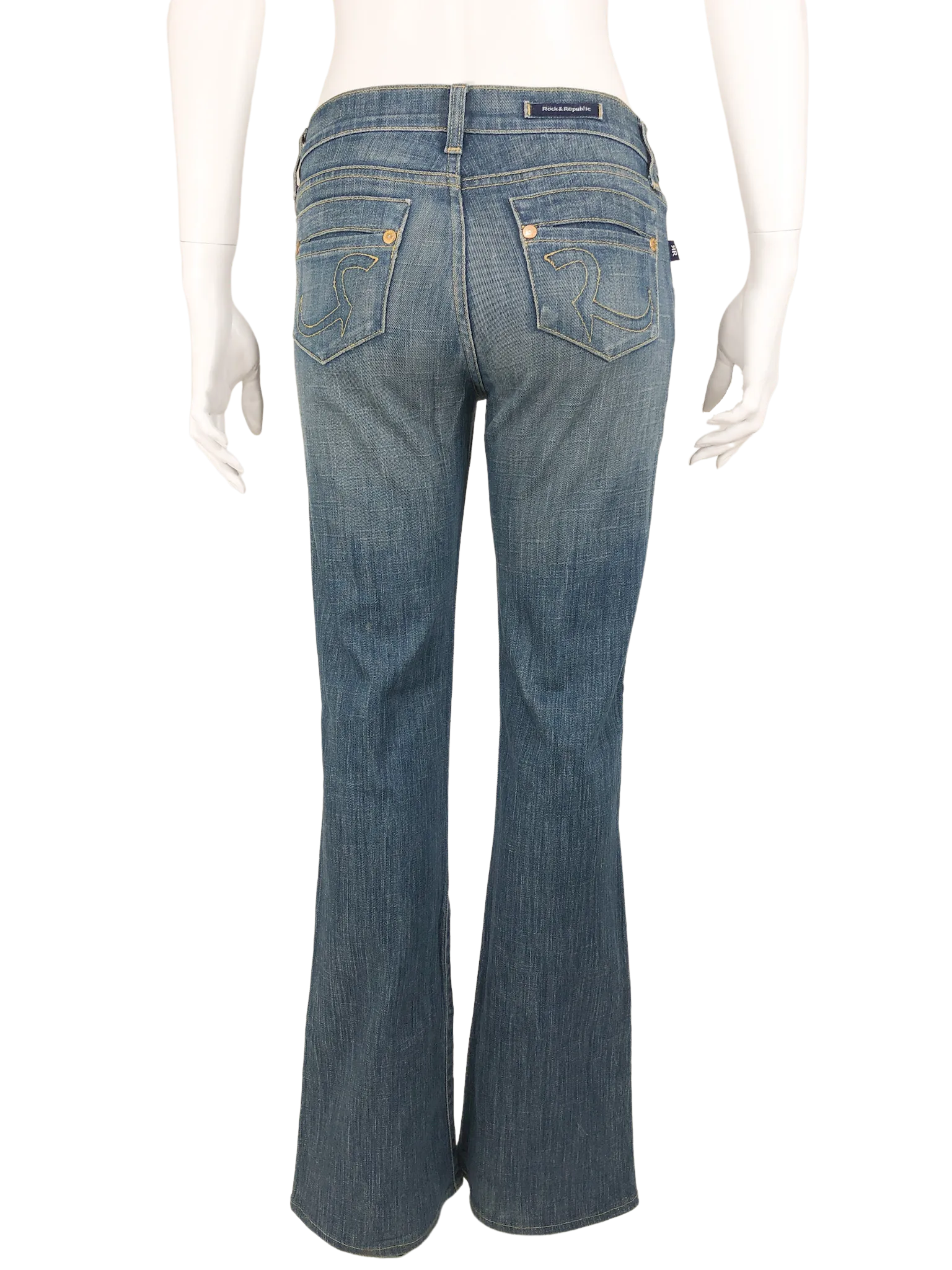 Rock & Republic, Motley Flare Jean with Split 'R' Pocket, Size 27 (4)