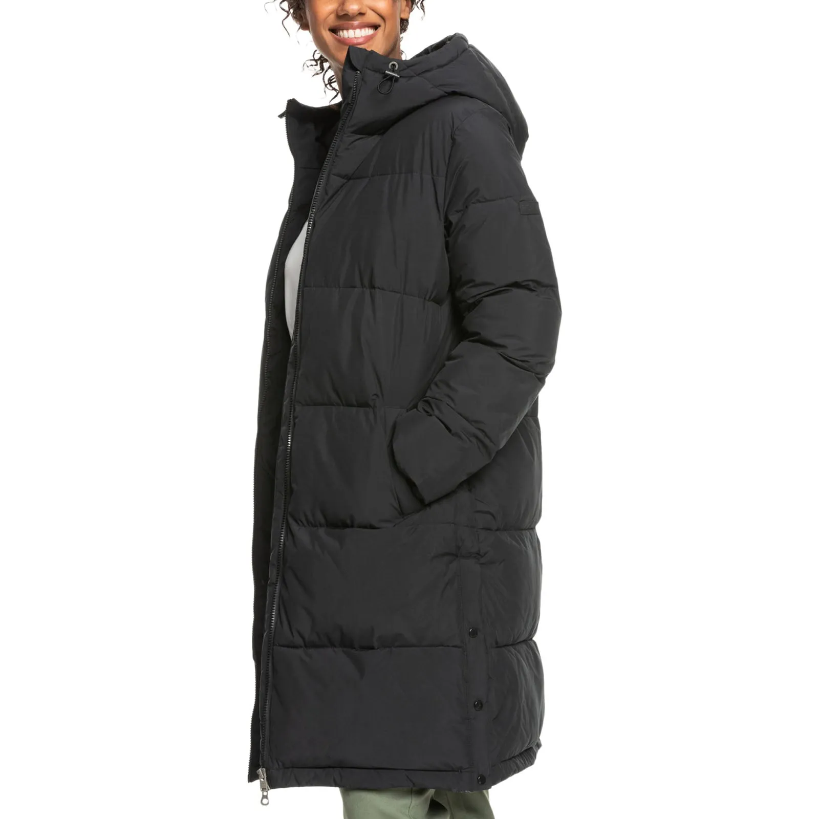 Roxy Womens Test of Time Hooded Long Line Padded Jacket