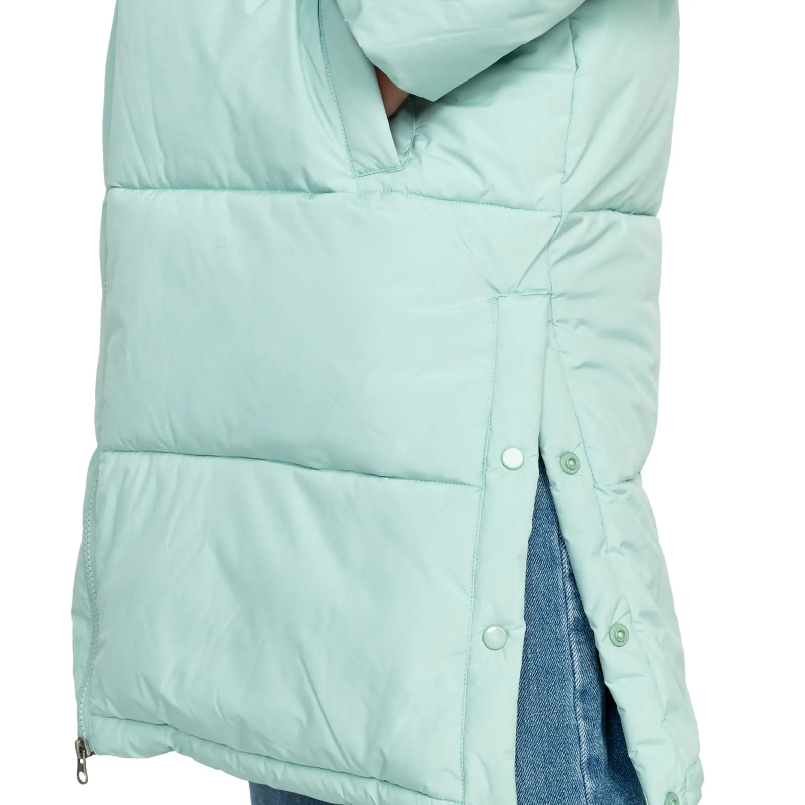 Roxy Womens Test of Time Hooded Long Line Padded Jacket