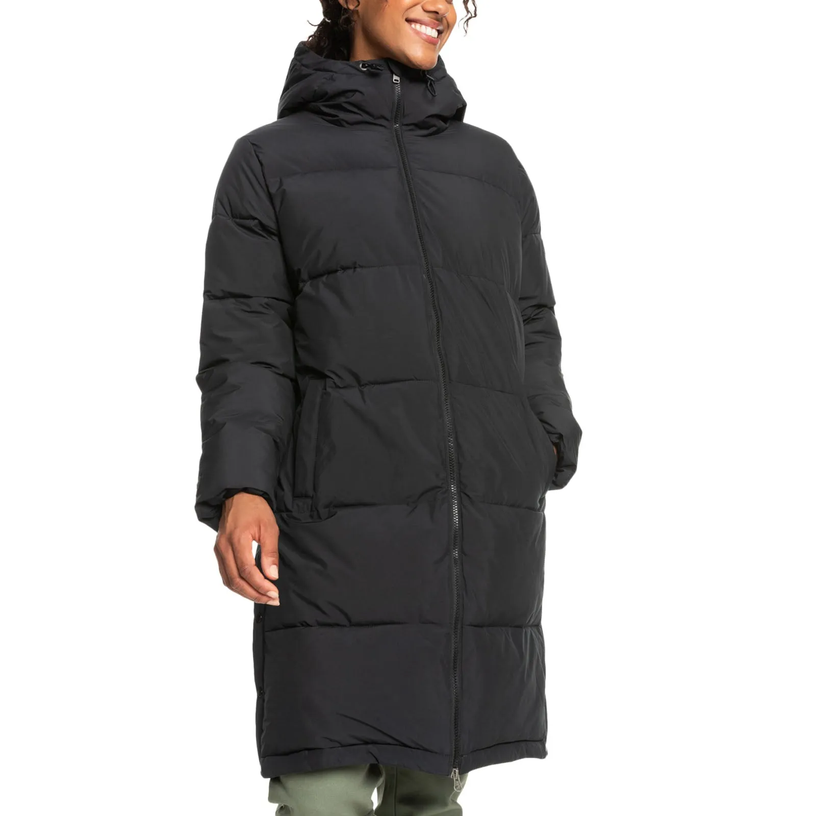 Roxy Womens Test of Time Hooded Long Line Padded Jacket