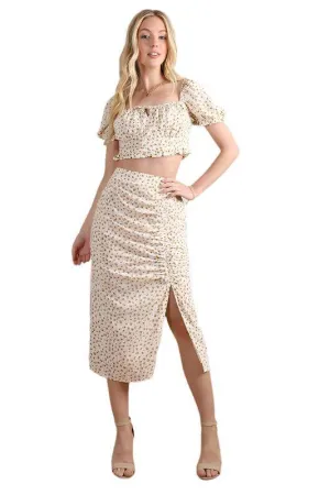 Ruched Dressy Bottom Skirt
