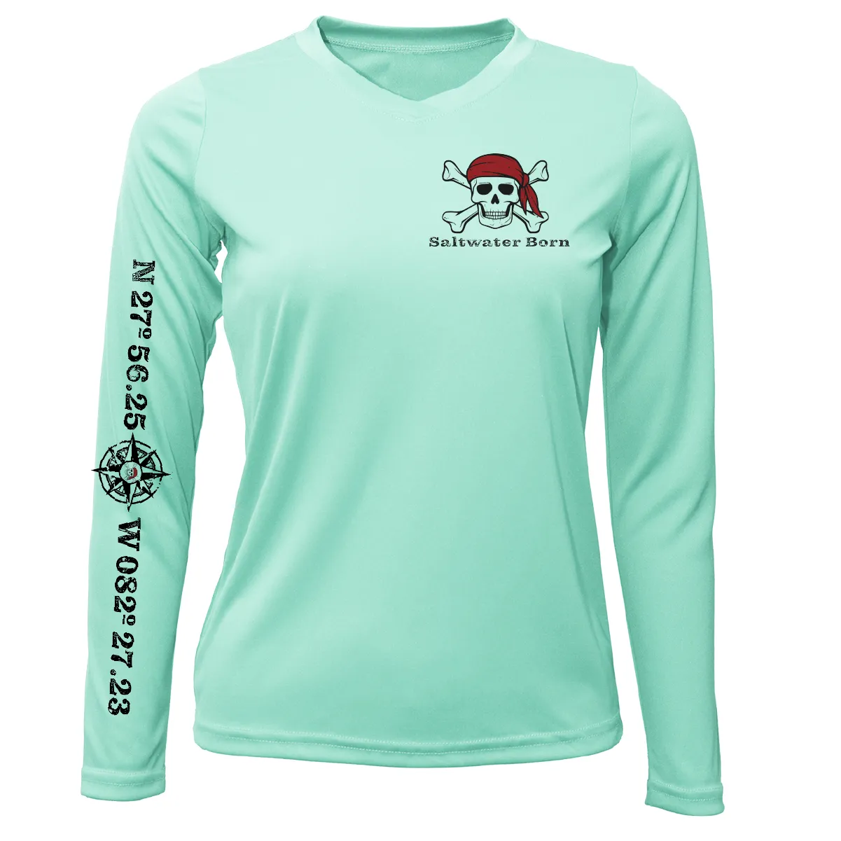 Saltwater Born "All for Rum and Rum for All" Women's Long Sleeve UPF 50  Dry-Fit Shirt