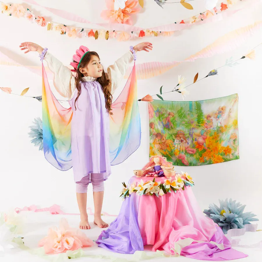 Sarah's Silk Fairy Dress Playsilk Lavender Rainbow