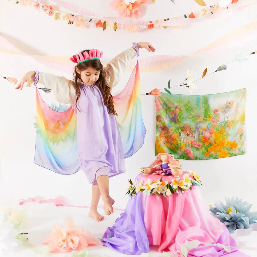 Sarah's Silk Fairy Dress Playsilk Lavender Rainbow