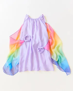 Sarah's Silk Fairy Dress Playsilk Lavender Rainbow