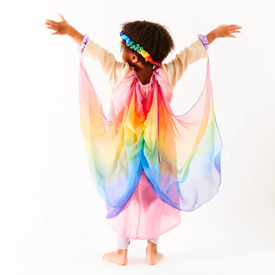 Sarah's Silk Fairy Dress Playsilk Pink Rainbow