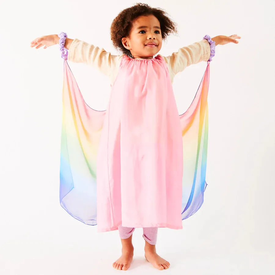 Sarah's Silk Fairy Dress Playsilk Pink Rainbow