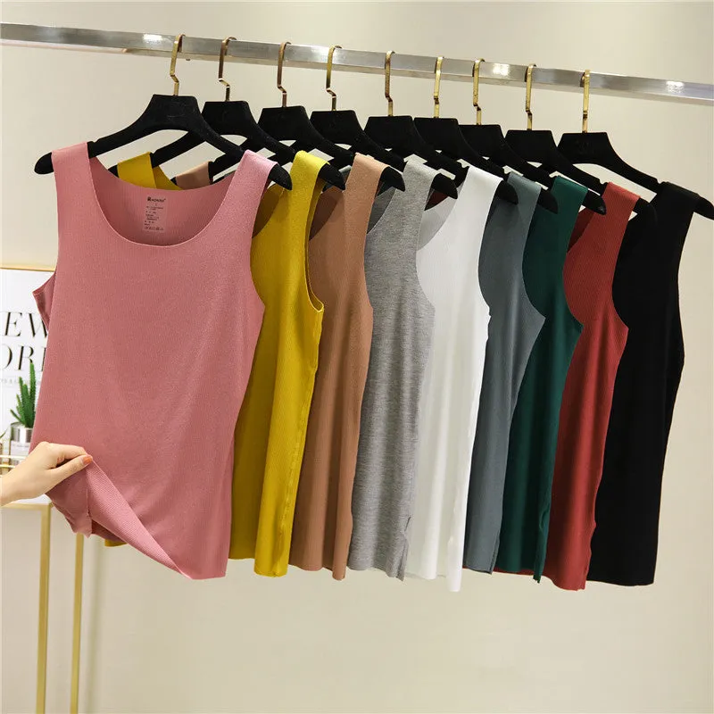 Seamless Tank Top Women Summer Thin Modal Loose Plus Size Tank Top