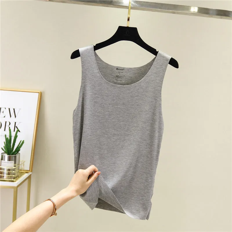 Seamless Tank Top Women Summer Thin Modal Loose Plus Size Tank Top
