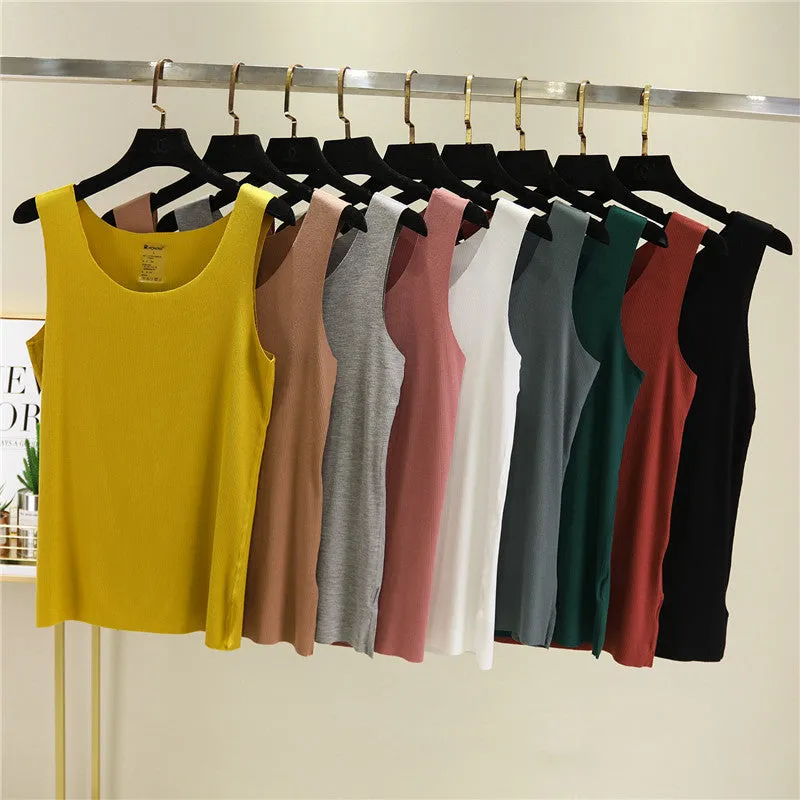 Seamless Tank Top Women Summer Thin Modal Loose Plus Size Tank Top