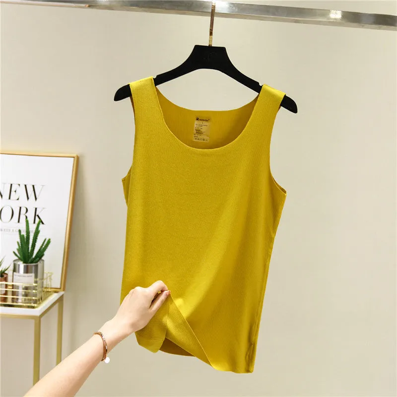 Seamless Tank Top Women Summer Thin Modal Loose Plus Size Tank Top