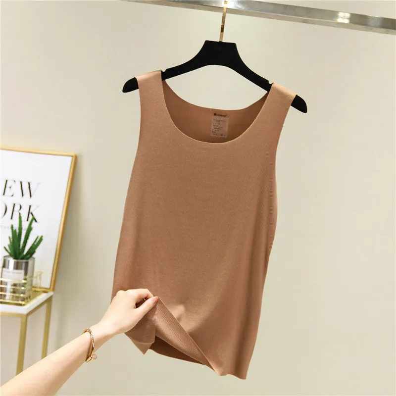 Seamless Tank Top Women Summer Thin Modal Loose Plus Size Tank Top