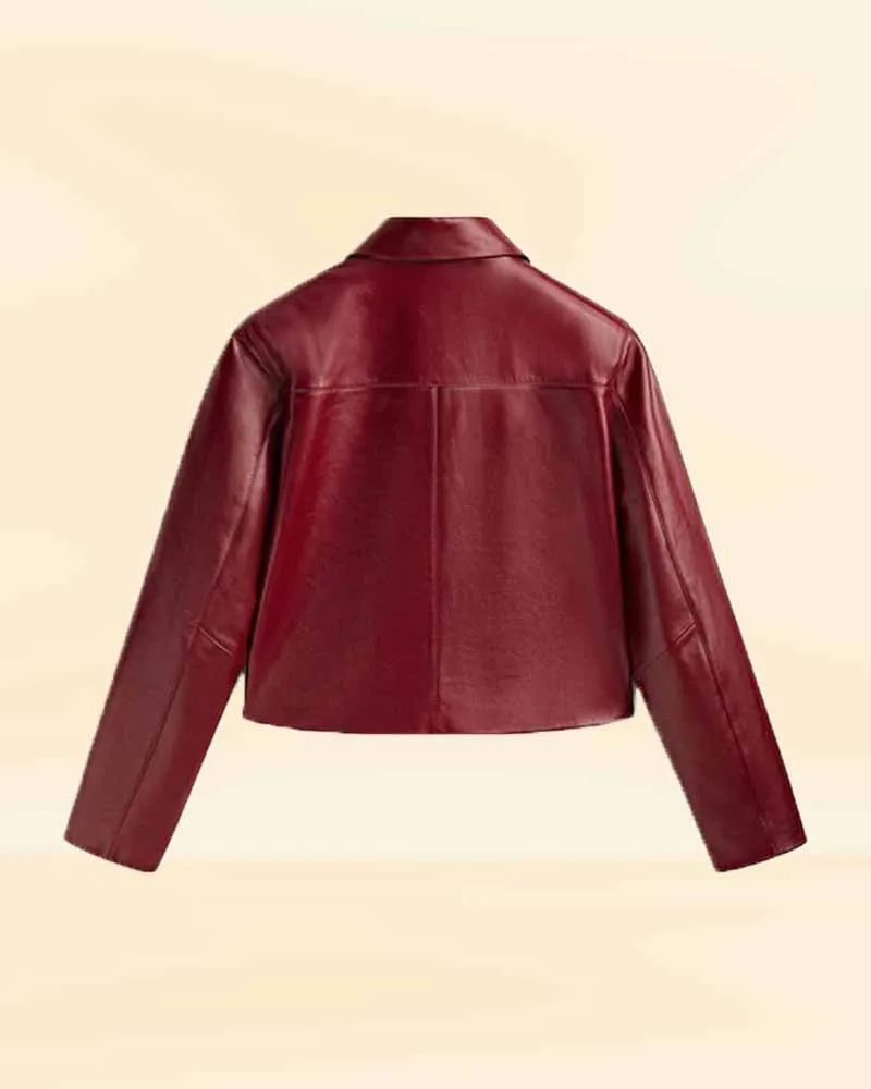 Shimmering Shiny Shield leather blazer