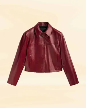 Shimmering Shiny Shield leather blazer