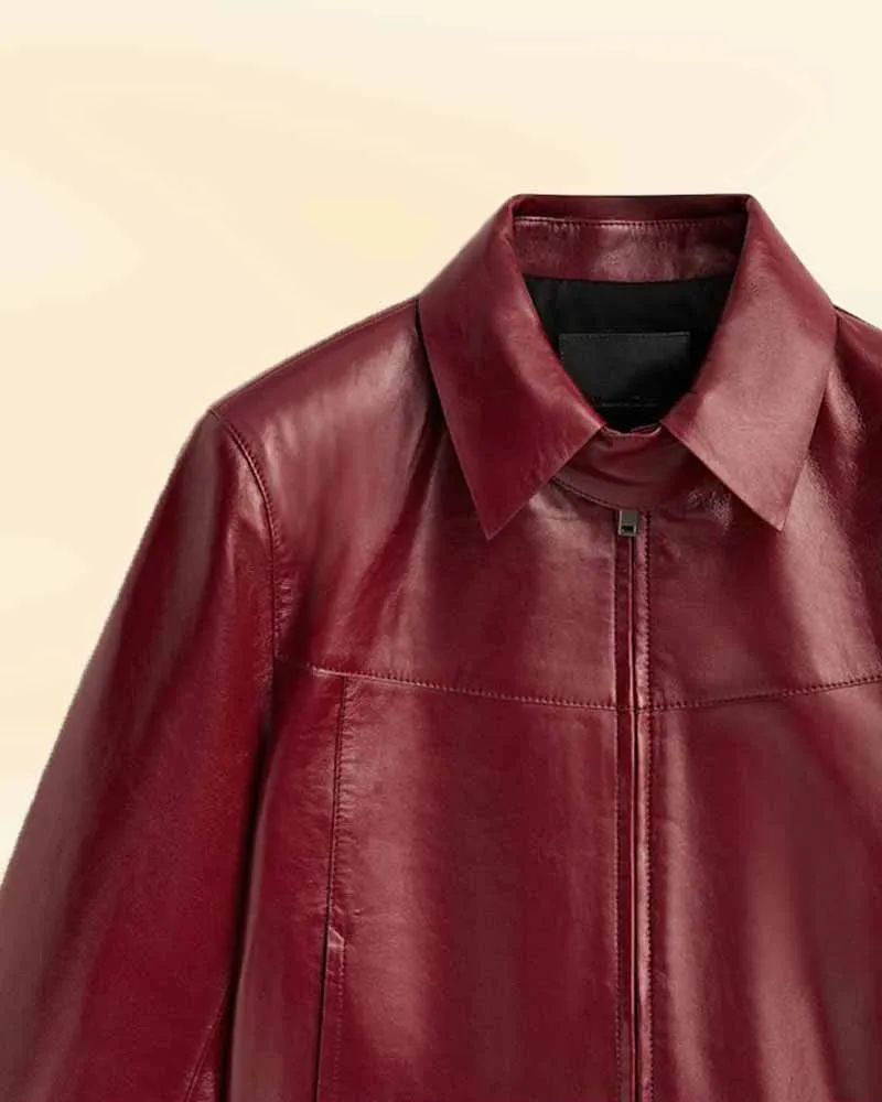 Shimmering Shiny Shield leather blazer