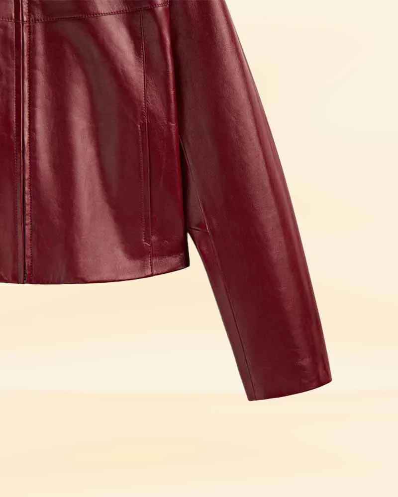 Shimmering Shiny Shield leather blazer