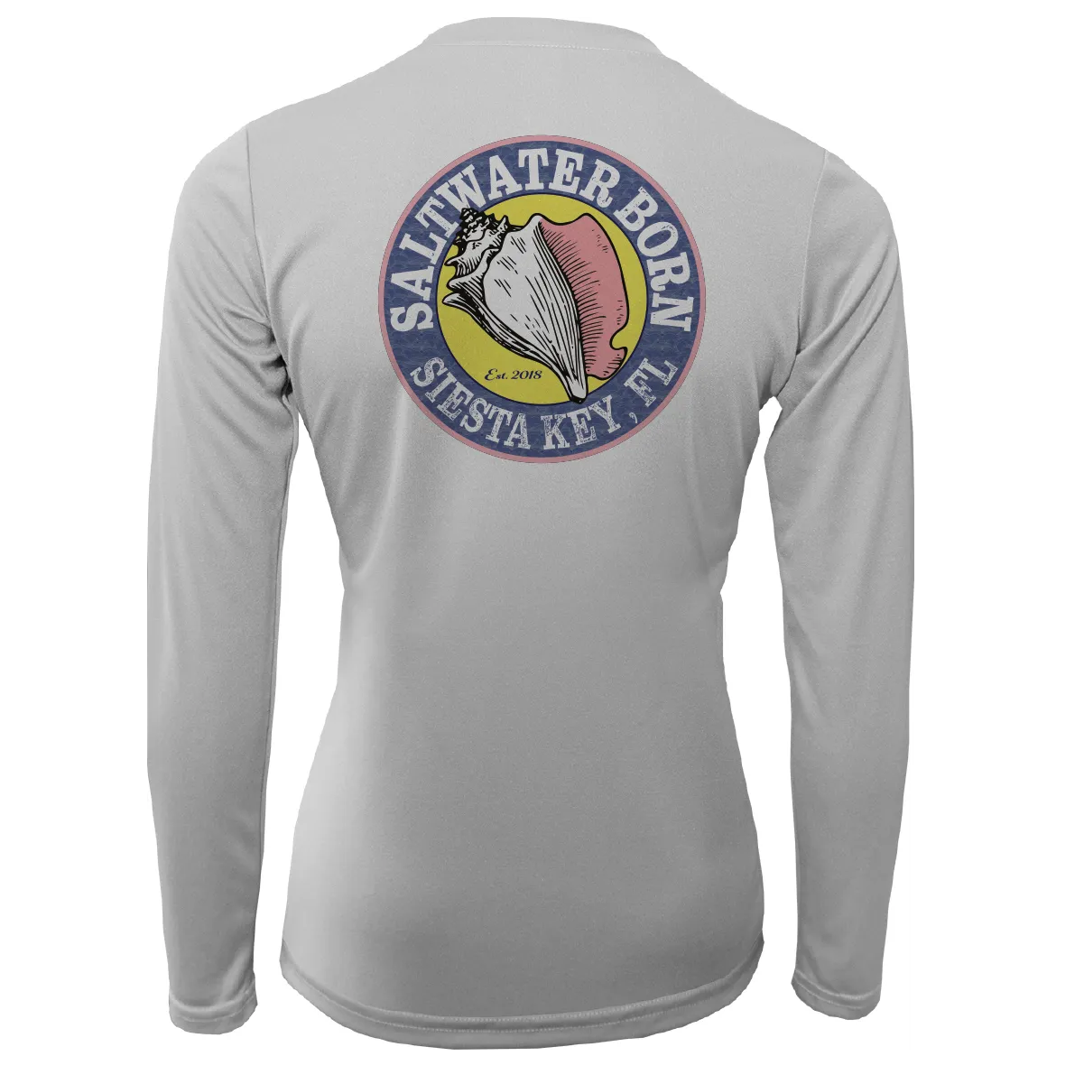 Siesta Key "Saltwater Hair...Don't Care" Long Sleeve UPF 50  Dry-Fit Shirt