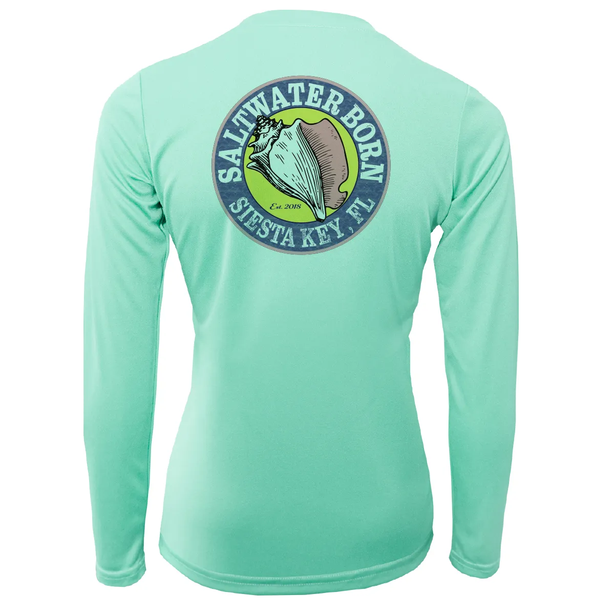 Siesta Key "Saltwater Hair...Don't Care" Long Sleeve UPF 50  Dry-Fit Shirt