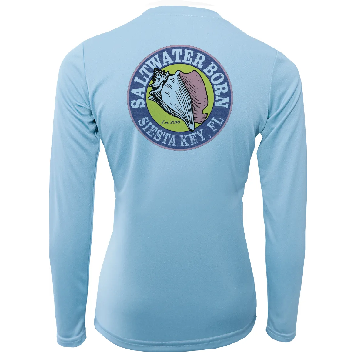 Siesta Key "Saltwater Hair...Don't Care" Long Sleeve UPF 50  Dry-Fit Shirt