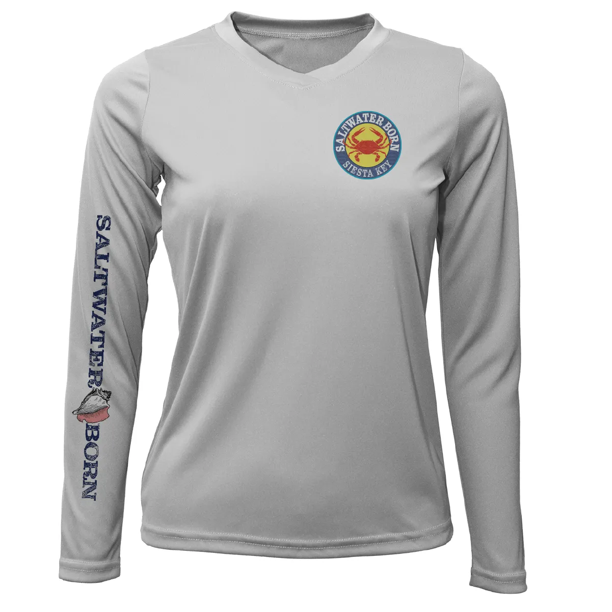 Siesta Key Steamed Crab Women's Long Sleeve UPF 50  Dry-Fit Shirt