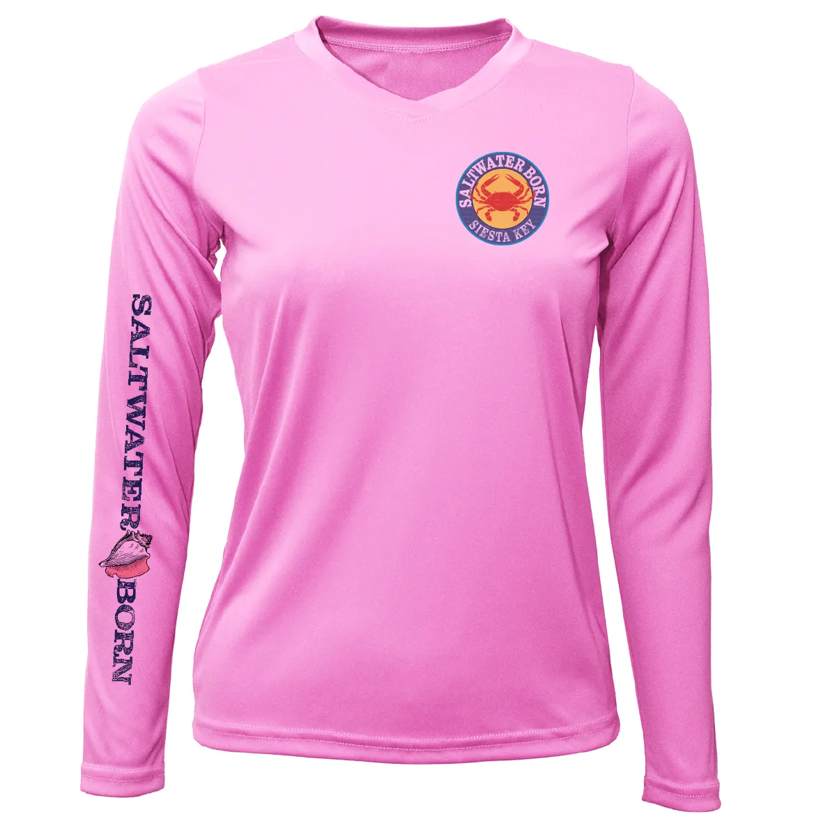 Siesta Key Steamed Crab Women's Long Sleeve UPF 50  Dry-Fit Shirt