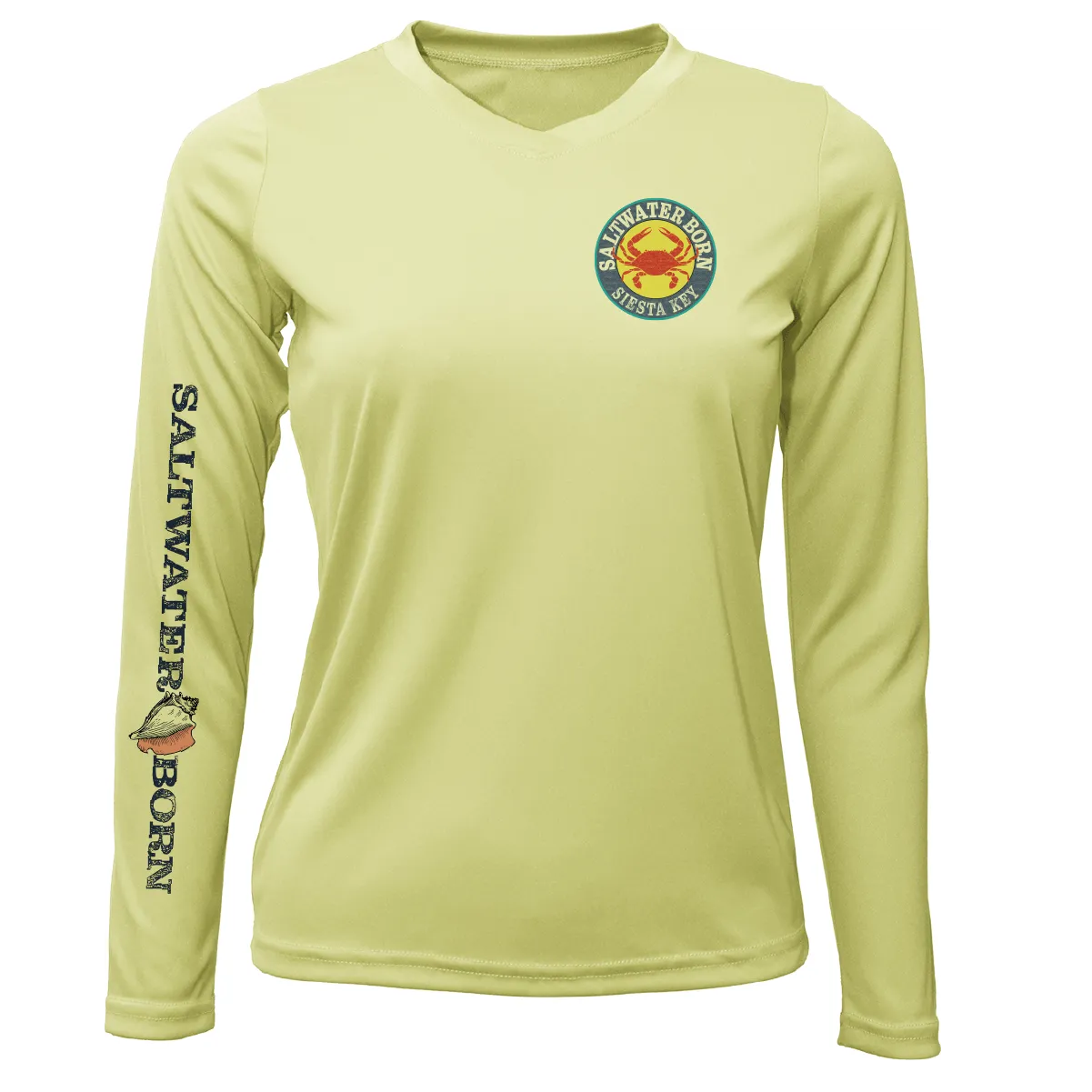 Siesta Key Steamed Crab Women's Long Sleeve UPF 50  Dry-Fit Shirt