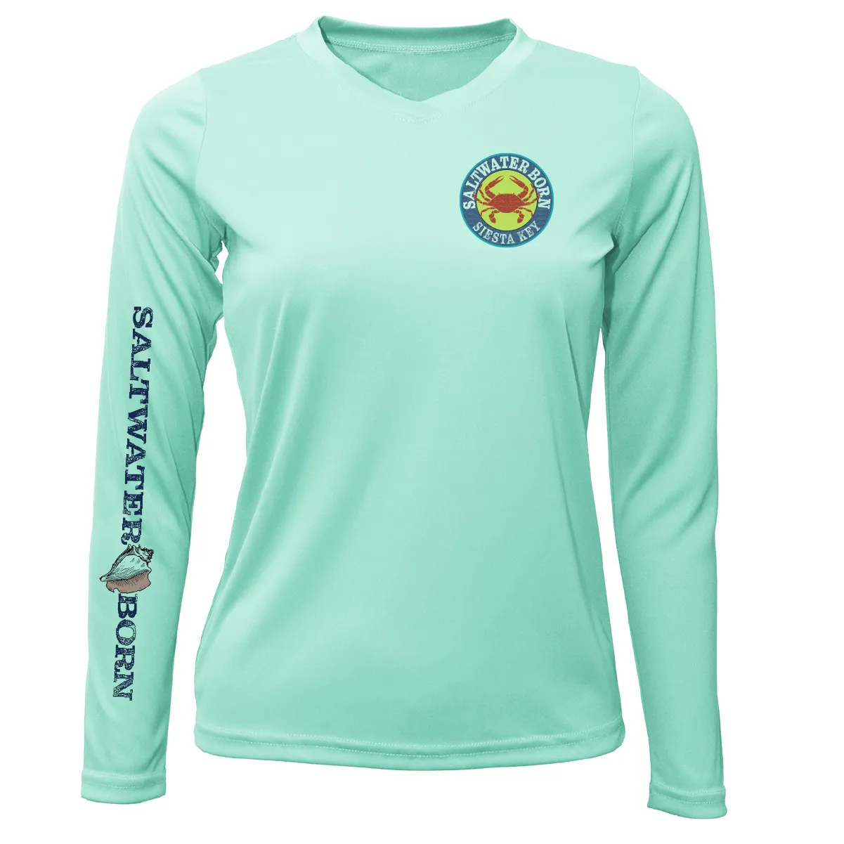 Siesta Key Steamed Crab Women's Long Sleeve UPF 50  Dry-Fit Shirt