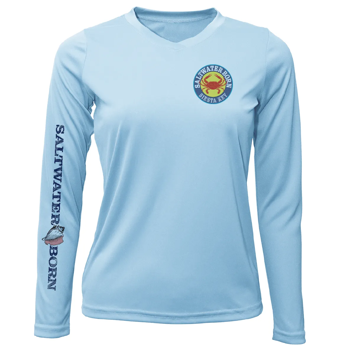 Siesta Key Steamed Crab Women's Long Sleeve UPF 50  Dry-Fit Shirt