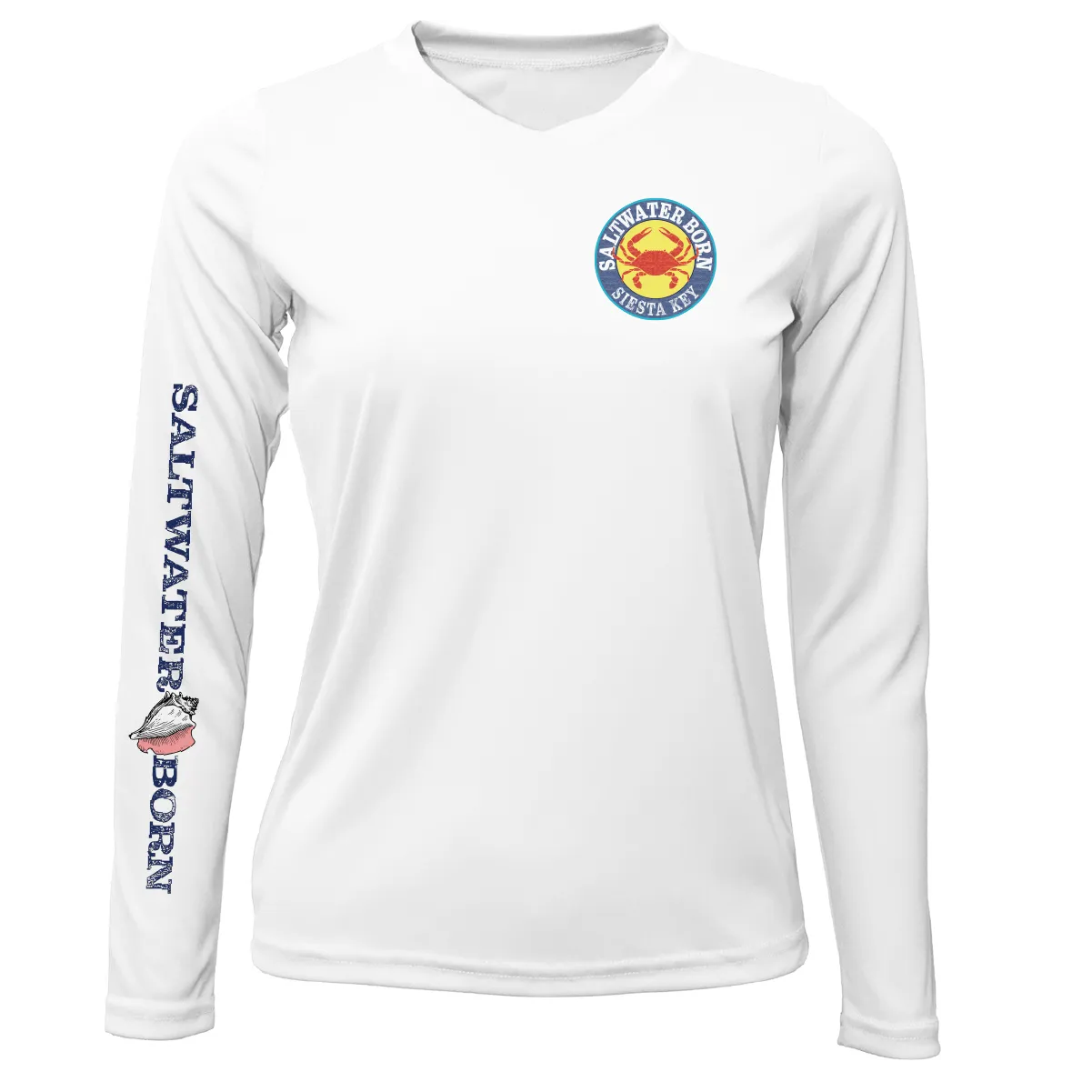 Siesta Key Steamed Crab Women's Long Sleeve UPF 50  Dry-Fit Shirt