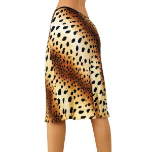 Silk Animal Print Skirt (S/M)