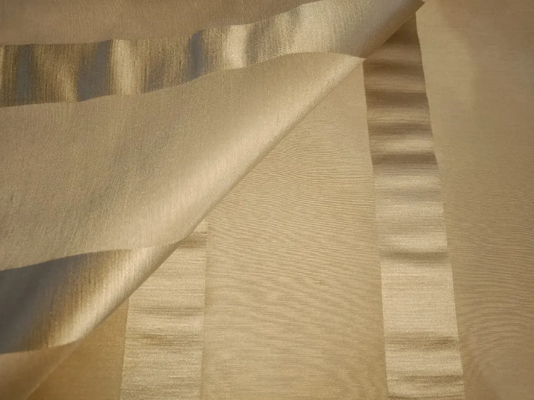 SILK LINEN  SATIN STRIPE 54" wide available in two colors gold and ivory