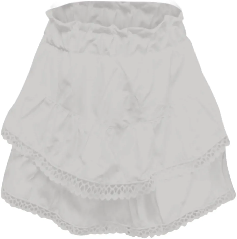 Skirts for Women Lace Pleated Ruffles Asymmetrical Flowy Skirt Elastic Waist Summer Beach Casual Mini Skirt