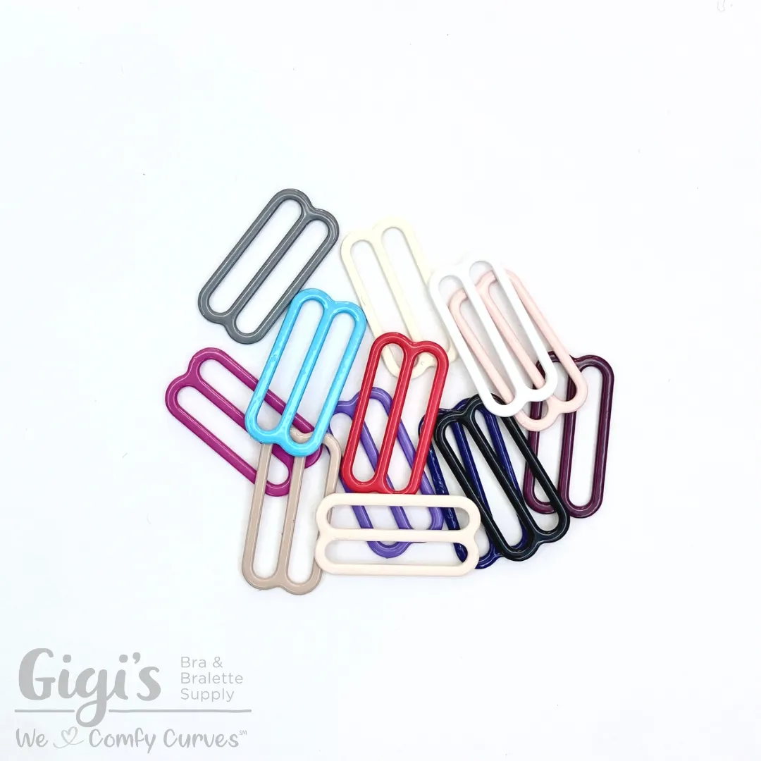 Sliders and Rings, Nylon Coated Metal, 2 Sliders Set